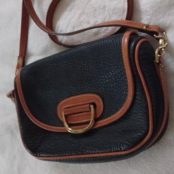 Dooney & Bourke Pebbled Leather Black/ Brown Leather  Crossbody - Picture 6 of 11